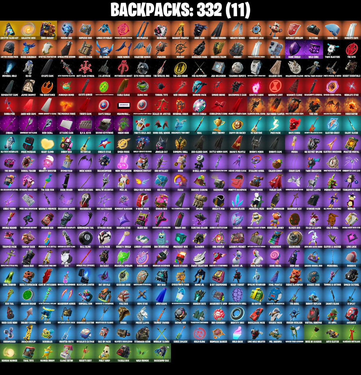 (PC/PSN/XBOX) 340 VB) 320 SKINS / GALAXY / POLO PRODIGY / JOHN WICK / SUBZERO CRYPTIC / LINA SCORCH / CRYPTIC SLING-KIT / GALACTIC DISC /