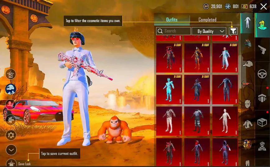 400 véhicules mythiques uniques, entièrement chargés, Gunlab lourd, rare, Golden Pharaoh 6⭐, niveau de collection élevé, emotes entièrement OP