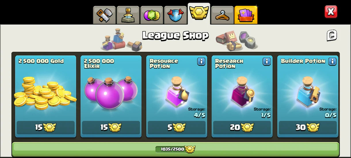 World Rank 1083 ★> Th17 Rare Max Out ★> 28k Legendary Trophy ★> 6 Epic Max Type ★> Max Heros:- 100-100-83-75-50 ★> 1035 Cwl Reward ★> 26 Rare Skins ★> Bh10 Max ★> 3673 War Stars ★> atb 6k+ ★> Safe Guarantee ★> instant delivery
