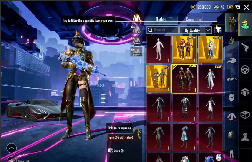 2x Xsuits Silvanus Xsuit 3⭐ Ignis Xsuit 1⭐ Glacier Trio Casque Inferno Cadre Blood Raven Lobby Chromacat sournois Profil mythique MF 100/300 UF 5/30 Niveau de compte 76 Niveau de collection 64 Inventaire chargé Compte exigeant