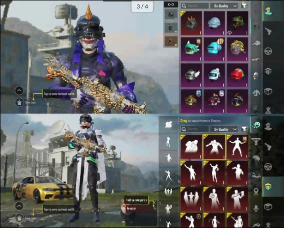Casque Inferno ? | Ensemble Momie bleue ? | 3 voitures de sport | M416 Guru niveau 6 + 7 messages d'élimination | Inventaire rare✨ | Compte Garented