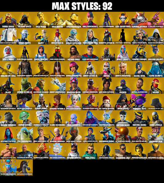 PC/PSN/XBOX |280 skins | OG STW | Wildcat | Gold Midas | Gold Brutus | Gold Meowscles | Major Glory | Keri Commander | Rust Bucket | #B426
