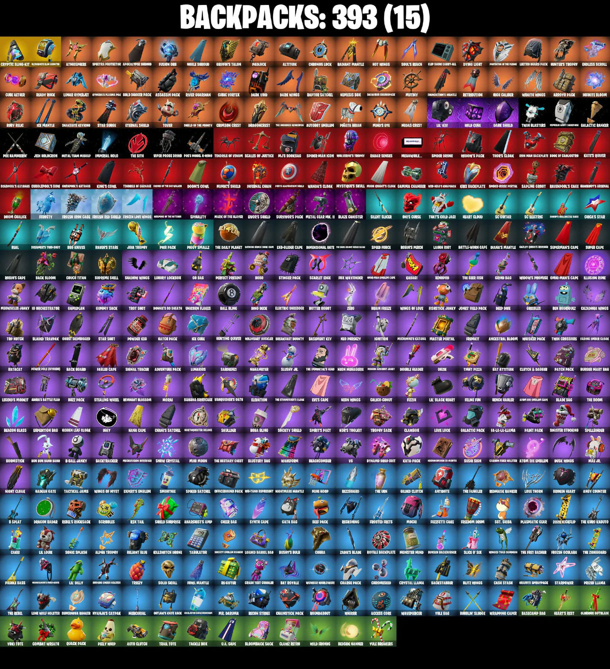 (PC) 200 VB) 361 SKINS / NEO VERSA / GOLD BRUTUS / GOLD MEOWSCLES / GOLD MIDAS / TRILOGY / FIXER / PRODIGY / EDDIE BROCK / CLOUD STRIKER /
