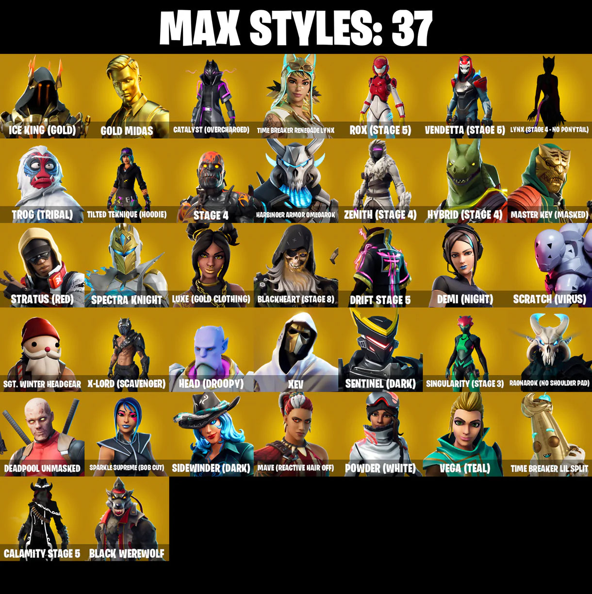 PC/PSN/XBOX |167 skins | OG STW | Royale Knight | Blue Squire | Gold Midas | The Reaper | Elite Agent | Rogue Agent | Rust Bucket | #B461