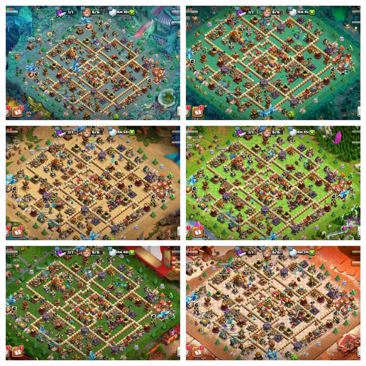 [ DRAGON SET ] Rare ♦️ TH 16 Max Out [200%] ♦️ 1819 Cwl Reward ♦️ 7 Scenery ♦️ 25 Rare Skins♦️ Max Heros:-95-95-70-70-45 ♦️Max Epic Equipment ♦️Rename ♦️ 239 Xp ♦️ Safe guarantee