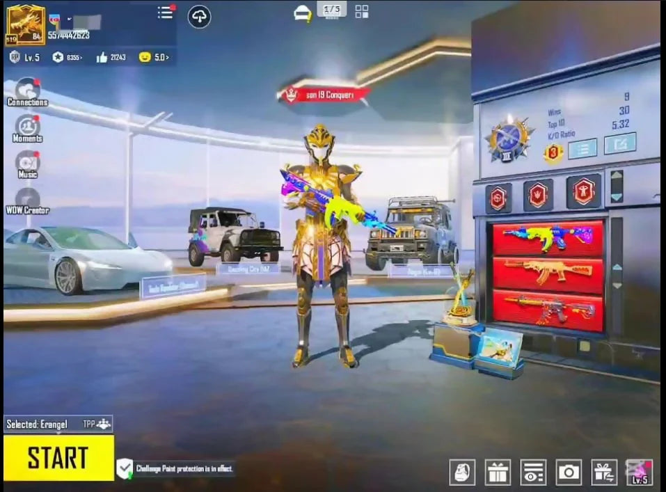 130 Mythiques ? | Pharoh Xsuit 4 ? | Tesla Diamant Drop Car ? | 33 x Gunlab rares | M416 Lézard et AKM Dessert Niv. 7⚡ | 11 x Autres messages d'élimination | Inventaire des ennemis ✨
