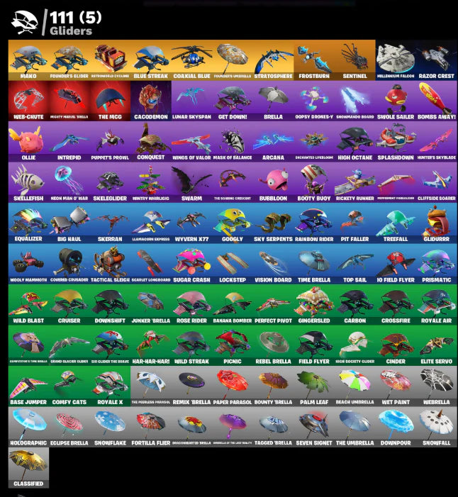 [PC/PSN/XBOX] 108 SKINS + BLACK KNIGHT + SPARKLE SPECIALIST + THE REAPER + ROYALE KNIGHT + OG STW + FLOSS + BLUE SQUIRE