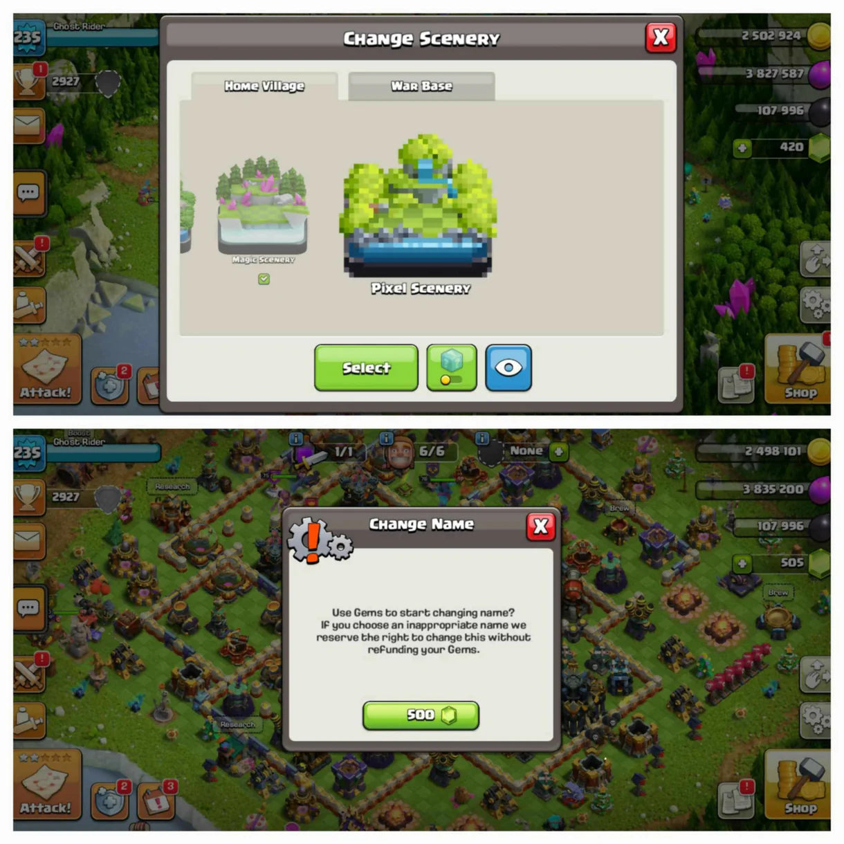8 Rare Epic ★ Max Heros:- [100-100-76-75-50 ] ★ TH 17 Max Out ★ Safe Guarantee ★ Pixel Scenery ★ 235 Xp