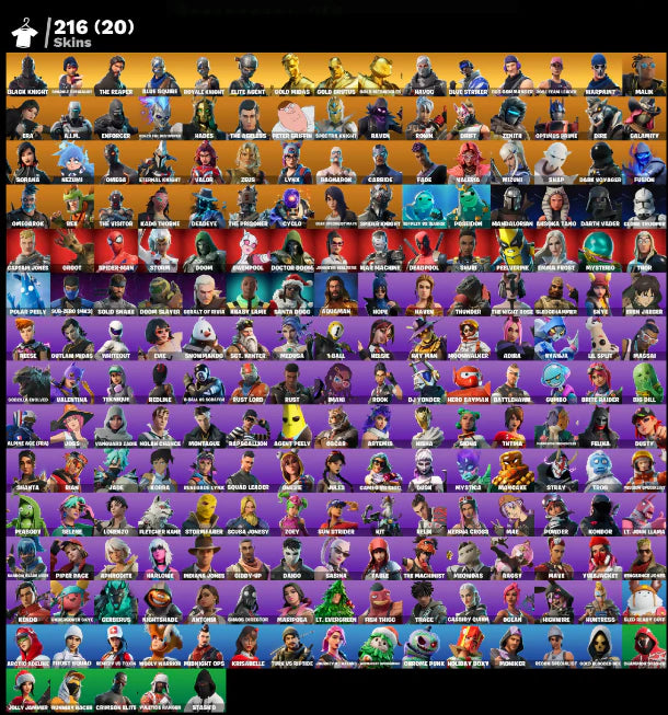 [PC/PSN/XBOX] 333 SKINS + BLACK KNIGHT + SPARKLE SPECIALIST + THE REAPER + ROYALE KNIGHT + BLUE SQUIRE + OG STW + ELITE AGENT + FLOSS + MAKO