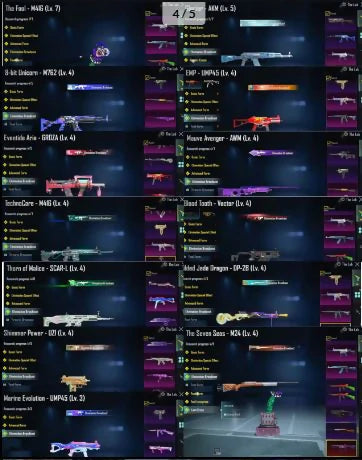 118Mythiques ? | 4 voitures de sport⚡ | Combinaison Posidon Xsuit 4 ? | 3 ensembles de momies ? | 32 armes améliorées | M416 Fool Max + 12 messages d'élimination | Déblocage des visages et des cheveux | Inventaire chargé✨
