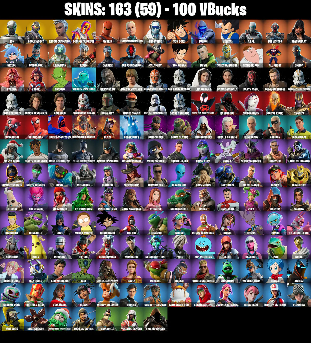PC/PSN/XBOX |163 جلود | Eon | Rogue Agent | Recon Champion | Dummy Supreme | Rust Bucket | Champion's Total | Resonator | Champion Balisong | #B551
