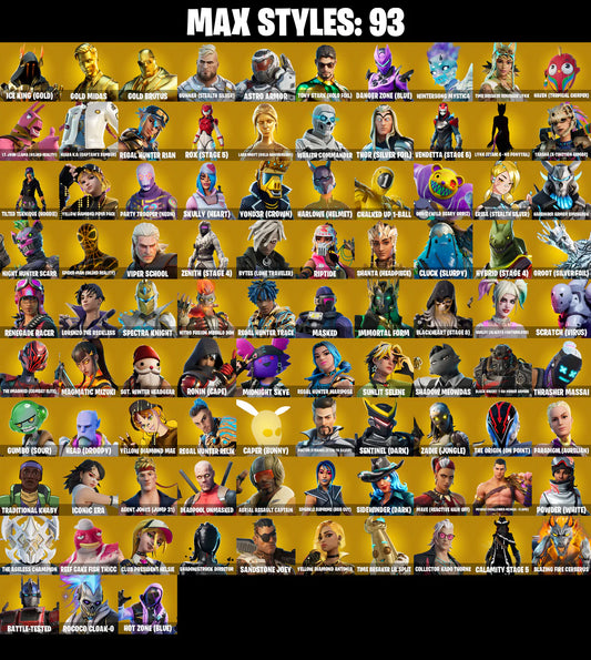 PC/PSN/XBOX |557 skins | Gold Midas | Gold Brutus | Blitz | FNCS 3:1 Champion | John Wick | Spirit Sniper | Tiki Tackler | Fixer | #B427