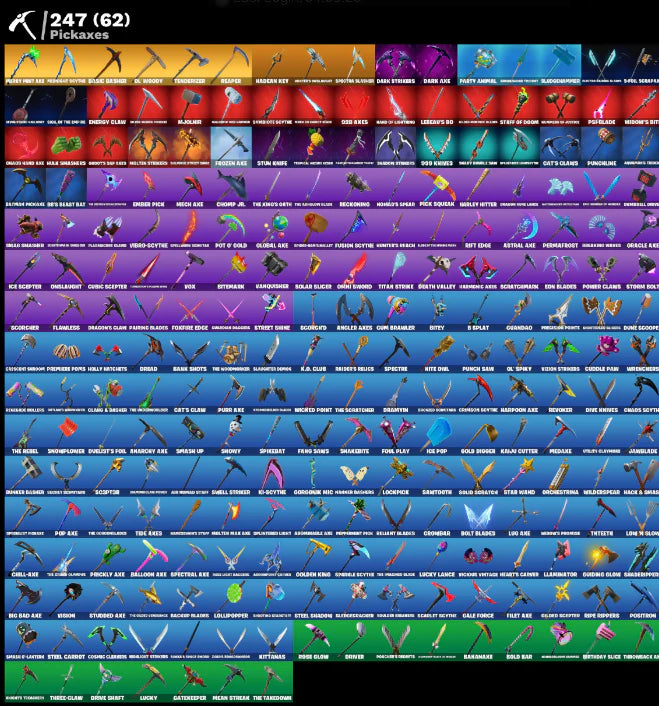 [PC/PSN/XBOX] 393 SKINS + TRAVIS SCOTT + MINTY AXE + OG STW + ASTRO JACK + WORLD WARRIOR + GAME KNIGHT + UNCHAINED RAMIREZ
