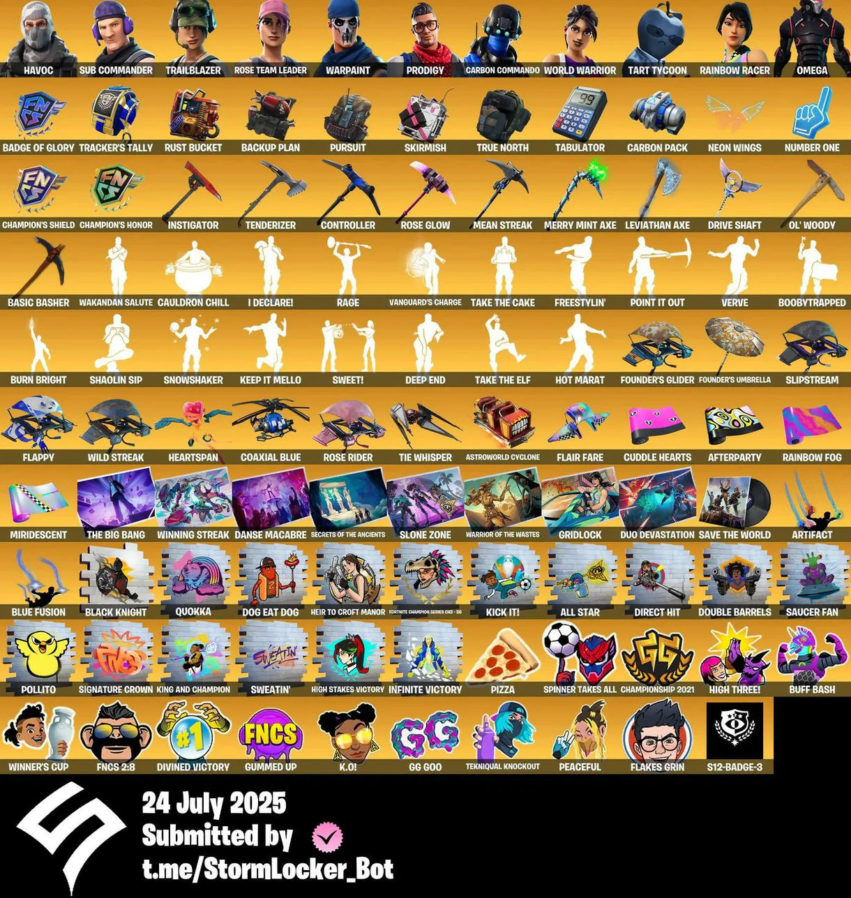 OG FORTNITE ACCOUNT✅STACKED✅294 Skins✅ OG STW ✅Trailblazer✅World Warrior✅Rainbow Racer✅Merry Mint Axe✅Leviathan Axe✅Havoc✅Sub Commander✅Rose Team Leader