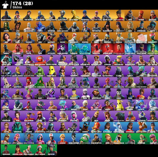 [PC/PSN/XBOX] 174 SKINS + BLACK KNIGHT + SPARKLE SPECIALIST + THE REAPER + ROYALE KNIGHT + OG STW + BLUE SQUIRE + FLOSS + HERON STANCE HERO