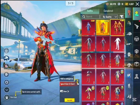 104Mythics | Casque Inferno ? | 1x Voiture de sport Pagani ? | Ignis Xsuit 3 ? | Total de 23 armes rares Gunlab | M4 Glacier Max AKM Devise Lvl 5 | 7x Plus de messages d'élimination ✨