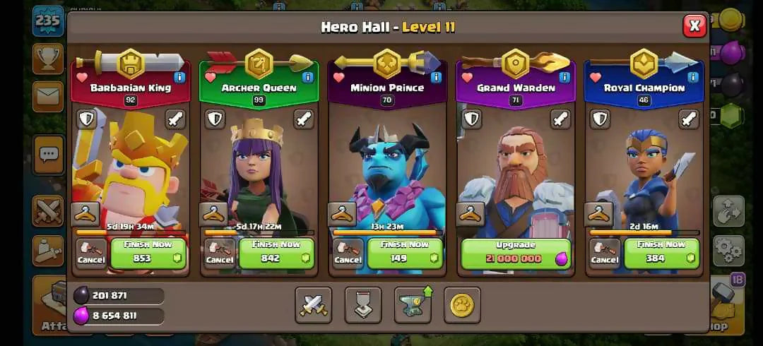 5 Epic Max [GG,SB,FA,RS,EB] // TH 17 Max // Heros:-93-100-71-71-47 // 9/9 Epic // Max Troops // 235 Xp // Safe guarantee