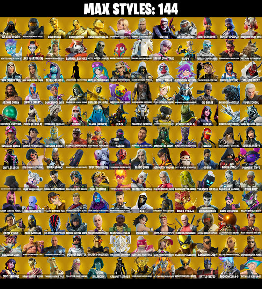 PC/PSN/XBOX |423 skins | OG STW | Master Chief (Matte Black) | Gold Midas | Gold Brutus | Gold Meowscles | Game Knight | #B421