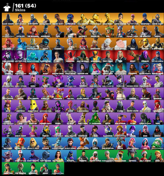 [PC/PSN/XBOX] 161 SKINS + BLACK KNIGHT + TRAVIS SCOTT + SPARKLE SPECIALIST + FLOSS + ROYALE KNIGHT + BLUE SQUIRE + ASTRO JACK + OG STW
