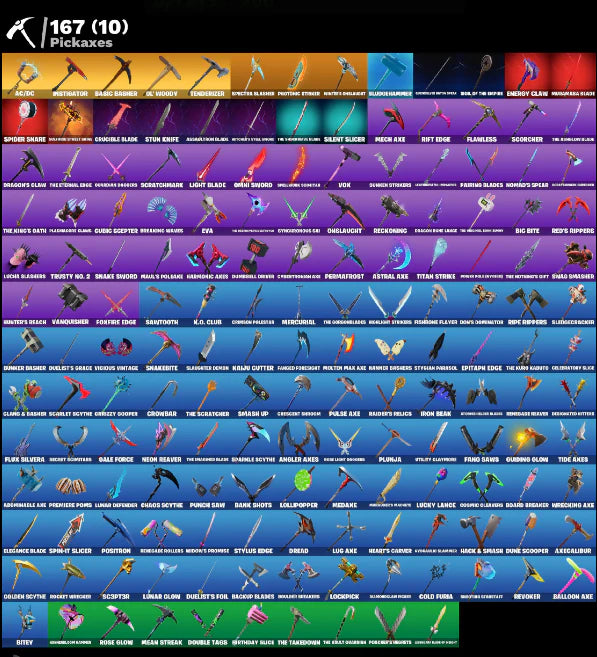 [PC/PSN/XBOX] 214 SKINS + BLACK KNIGHT + SPARKLE SPECIALIST + THE REAPER + OG STW + ROYALE KNIGHT + BLUE SQUIRE + OMEGA (STAGE 5) + FLOSS + 9775 VBUCKS