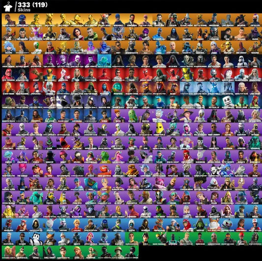 [PC/PSN/XBOX] 333 SKINS + TRAVIS SCOTT + OG STW + ASTRO JACK + MAJOR LAZER + GOLD SKYE + GOLD MIDAS + LAZER BLAST
