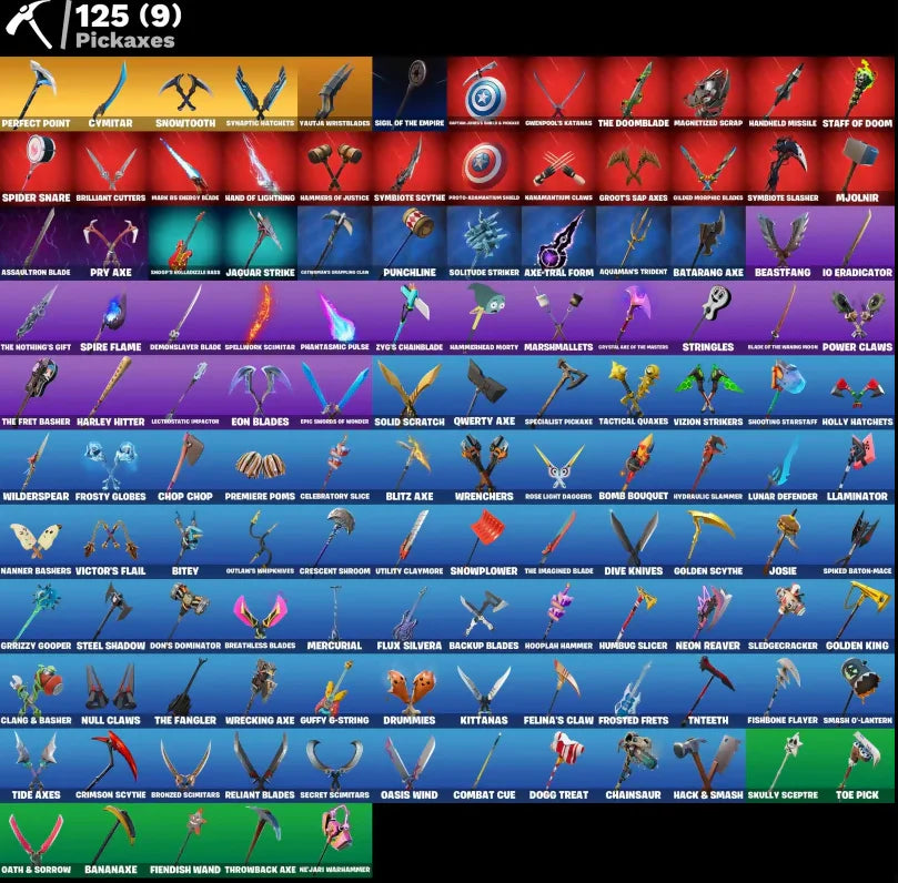 [PC/PSN/XBOX] 107 SKINS + CLOUD STRIKER + GOLD MIDAS + HARLEY QUINN + EDDIE BROCK + SULTURA + FIXER + LARA CROFT