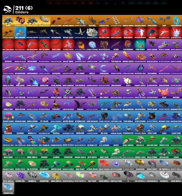 [PC/PSN/XBOX] 333 SKINS + BLACK KNIGHT + SPARKLE SPECIALIST + THE REAPER + ROYALE KNIGHT + BLUE SQUIRE + OG STW + ELITE AGENT + FLOSS + MAKO