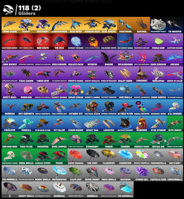 [PC/PSN/XBOX] 111 SKINS + GALAXY + GLOW + BLE TEAM LEADER + ROGUE AGENT + OMEGA + DRIFT + CARBIDE + CALAMITY + ORANGE JUSTICE + PARENTAL CODE