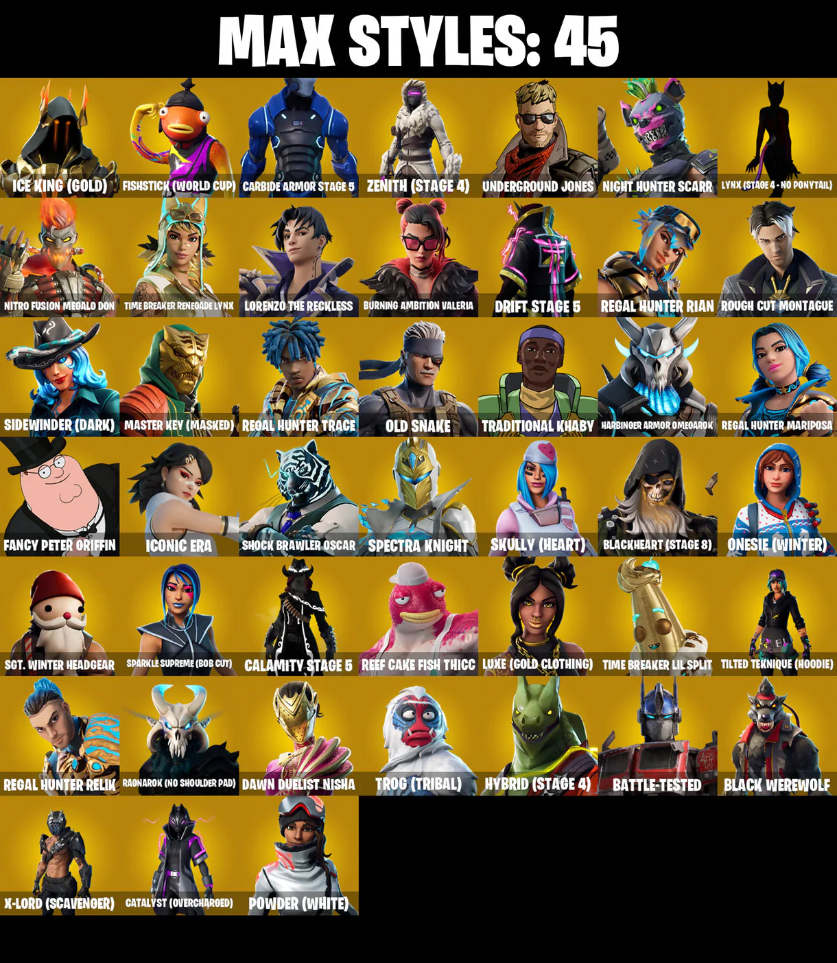 PC/PSN/XBOX | 173 جلود | OG STW | The Reaper | Elite Agent | Reflex | Rogue Agent | Blue Team Leader | Fishstick (World Cup) | Blue Striker | Prodigy | #B529 