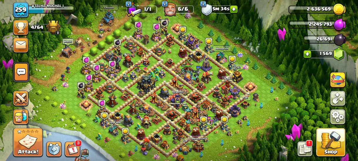 RARE 259 Xp // TH 17 Max [ Decorations ] // Heros:-95-100-71-71-46 // Rename // Bh10 Max //11 Rare Skins // ATB-5.7K // Pixel scenery // world best Cheap // Safe guarantee // instant delivery