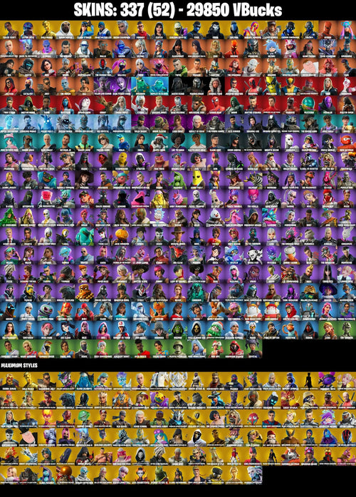 (PC/PSN/XBOX) 29850 VB) 337 SKINS / TRAVIS SCOTT / ASTRO JACK / GOLD MIDAS / SHADY DOGGO / CLOUD STRIKER / POINT PATROLLER / RECON CHAMPION /