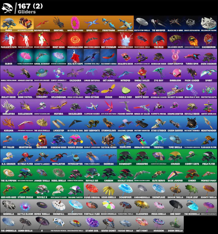 [PC/PSN/XBOX] 201 SKINS + THE REAPER + ROYALE KNIGHT + BLUE SQUIRE + ELITE AGENT + ROGUE AGENT + LEVIATHAN AXE + MAKO
