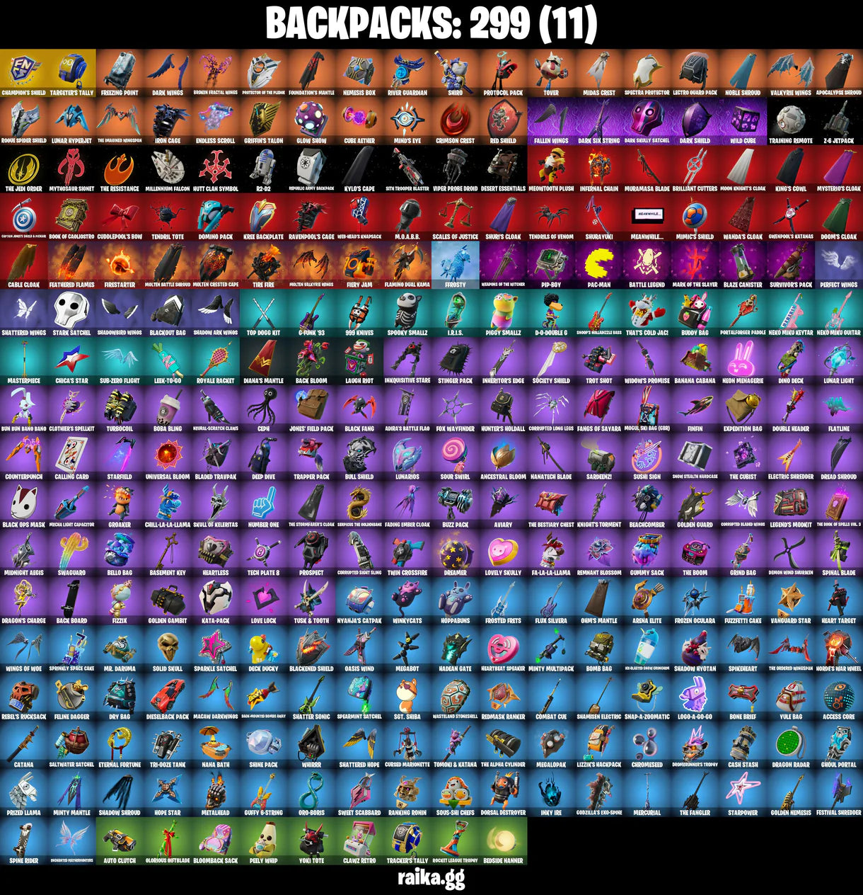 PC/PSN/XBOX | ٢٧٠ جلود | Dark Skully | Rogue Spider Knight | Surf Strider | Master Chief (Matte Black) | Eddie Brock | #B89