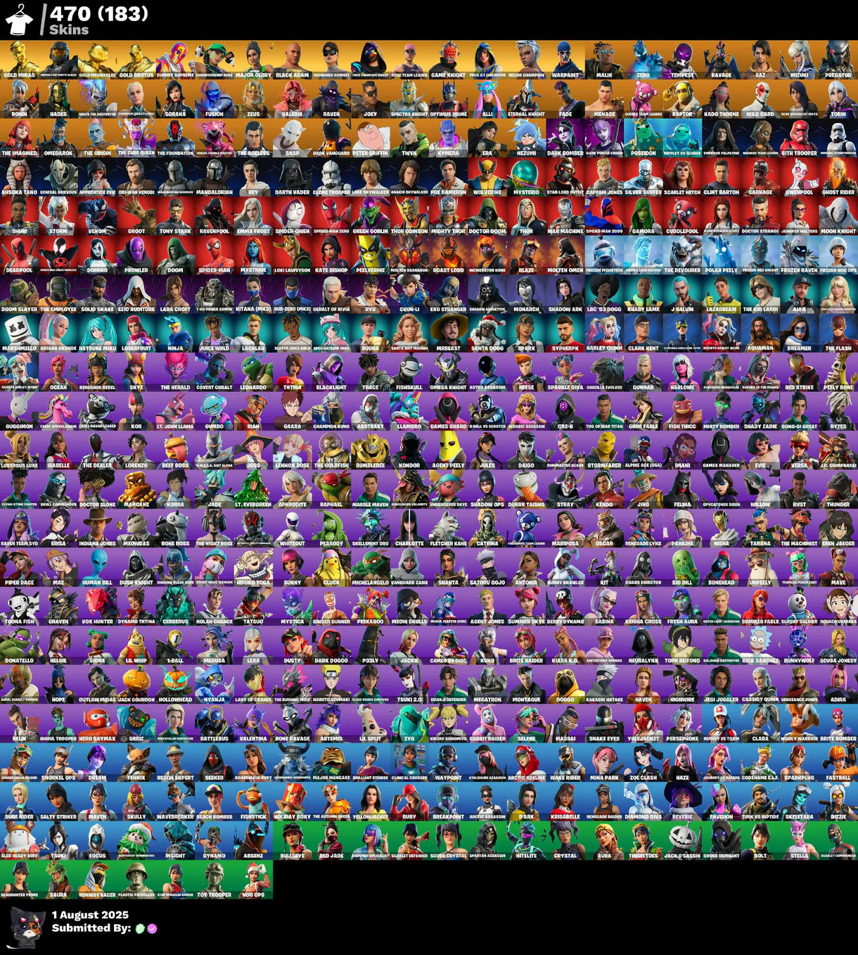OG FORTNITE ACCOUNT✅STACKED✅470 skins✅KOR✅Kuno✅Lara Croft✅Unchained Ramirez✅Gold Midas✅Stuck Emote