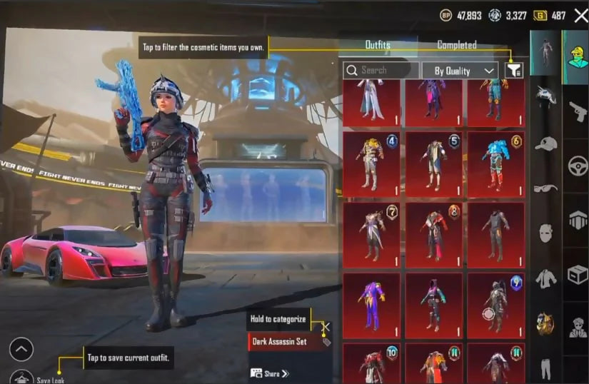 2x Xsuits Pharoh Xsuit 2? Ankhura Xsuit 2? GC + Fool Combo 3x Gunlab GC M4 + AKM + UMP 3x Voitures de sport Mode mythique 125/300 Niveau de compte 85 Haut Ancien S18 Conqueror