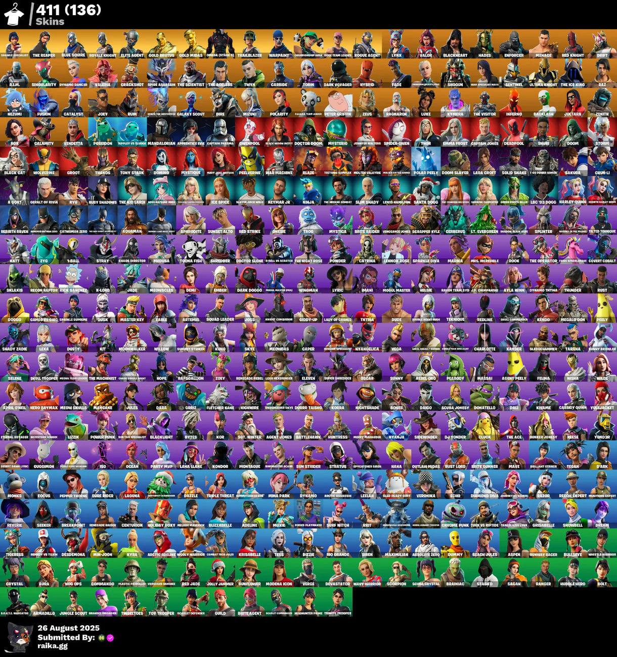 [PC/PSN/XBOX/NITTENDO] 411 skins | OG STW | Renegade Raider | Aerial Assault Trooper | Sparkle Specialist | The Reaper | Blue Squire | Royale Knight | Elite Agent | 210 VB