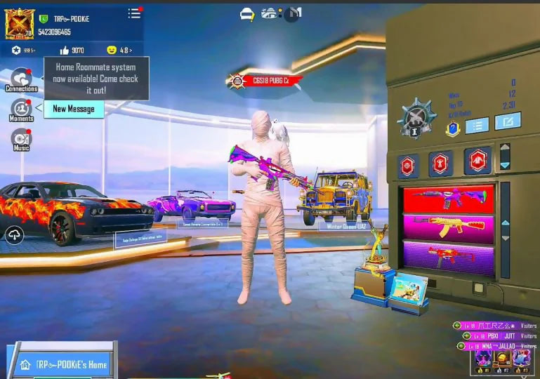 2x Xsuits 84/300 Mythic Fashion 16x Gunlabs 3x Max 5x Kill Msgs M416 x AKM x M762 Combo M416 Fool Max AKM Fossile du désert Lv4 M762 8-Bit Unicorn Lv4 Rare Mythics