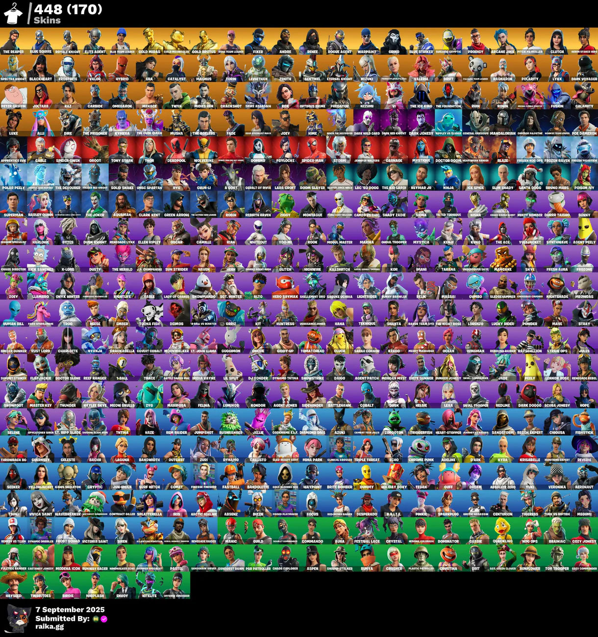 [PC/PSN/XBOX/NITTENDO] 448 skins | OG STW | Renegade Raider | Aerial Assault Trooper | The Reaper | Blue Squire | Royale Knight | Elite Agent | Blue Team Leader | 700 VB
