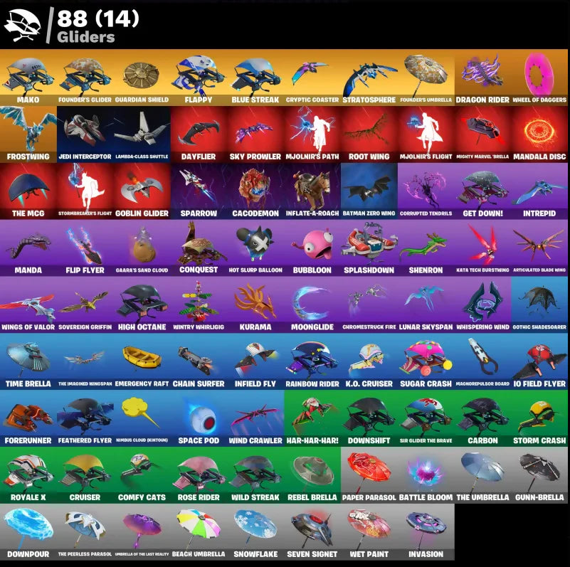 [PC/PSN/XBOX] 126 SKINS + BLACK KNIGHT + SPARKLE SPECIALIST + THE REAPER + FLOSS + ROYALE KNIGHT + LEVIATHAN AXE