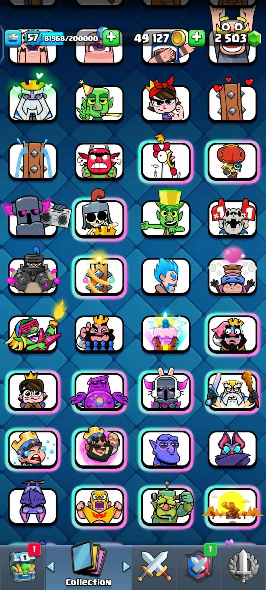 9 Years badge ⚡ 63 Max Card ⚡ 15 Evos ⚡12 Elites ⚡ Rare Emotes ⚡ 2k Gems ⚡level-57 ⚡ Safe Guarantee