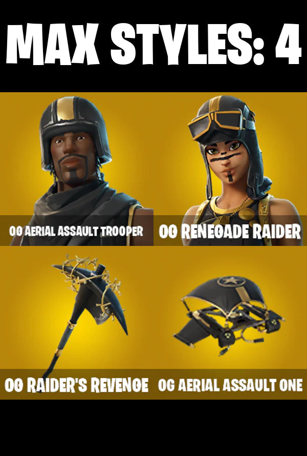 PC/PSN/XBOX |10 skins | OG STW | OG Aerial Assault Trooper | OG Renegade Raider | Royale Knight | Blue Squire | OG Raider's Revenge | #B415