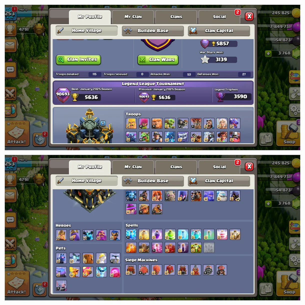 Blacksmith Max [ All epic Equipments Max ] ♦️TH 17 Max Out [5★] ♦️5 Heros Max:-100-100-90-75-50 ♦️ Bh10 Max Out ♦️3768 Gems ♦️Rename ♦️5857 Atb ♦️3139 War Stars ♦️253 Xp ♦️ Safe Guarantee ♦️ Instant Delivery