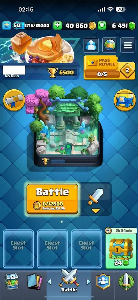 Tc307✅? KT 14 ?48 cards (13,14 lvl?6.490 Gems?109 Cards⚡6.500 Trophy⚡15 Tower Skins⚡51 Emotes⚡41k Gold⚡50 LVL⚡✅ KT 14