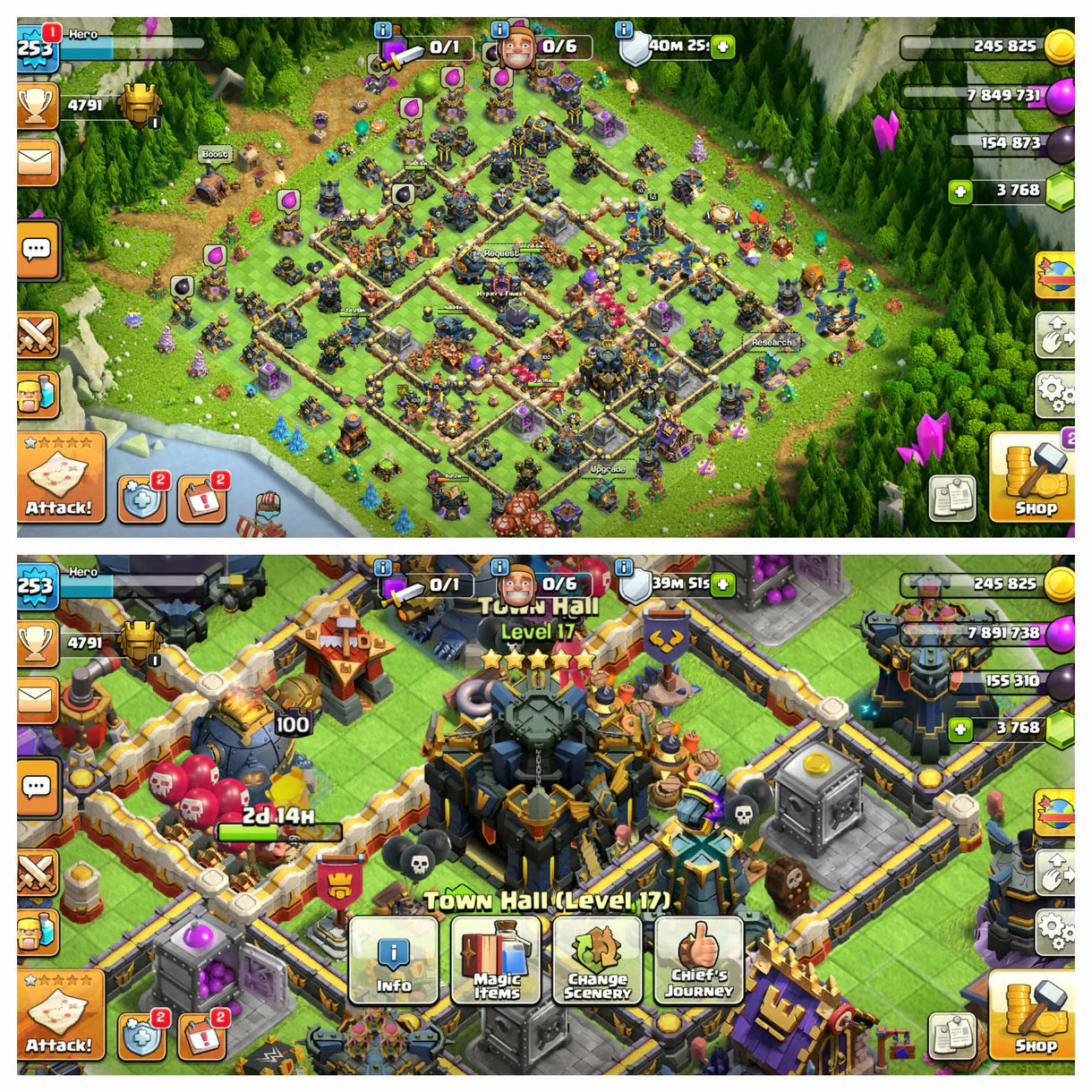 Blacksmith Max [ All epic Equipments Max ] ♦️TH 17 Max Out [5★] ♦️5 Heros Max:-100-100-90-75-50 ♦️ Bh10 Max Out ♦️3768 Gems ♦️Rename ♦️5857 Atb ♦️3139 War Stars ♦️253 Xp ♦️ Safe Guarantee ♦️ Instant Delivery