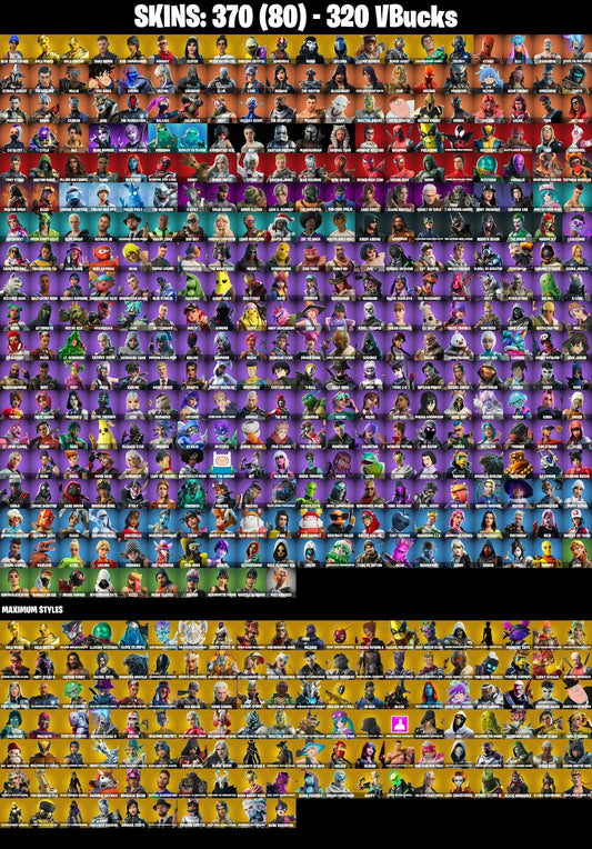 (PC/PSN/XBOX) 320 VB) 370 SKINS / BLUE TEAM LEADER / GOLD MIDAS / GOLD BRUTUS / EDDIE BROCK / KERI COMMANDER / PRODIGY / CLUTCH /