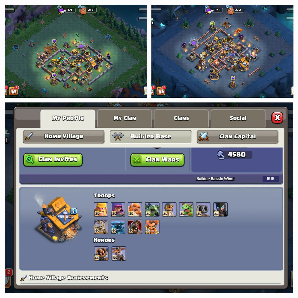 Blacksmith Max [ All epic Equipments Max ] ♦️TH 17 Max Out [5★] ♦️5 Heros Max:-100-100-90-75-50 ♦️ Bh10 Max Out ♦️3768 Gems ♦️Rename ♦️5857 Atb ♦️3139 War Stars ♦️253 Xp ♦️ Safe Guarantee ♦️ Instant Delivery
