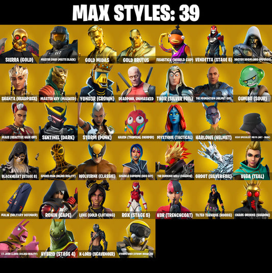 PC/PSN/XBOX |148 skins | Travis Scott | Astro Jack | Master Chief (Matte Black) | Gold Midas | Gold Brutus | Fishstick (World Cup) | Snake Eyes | #B530