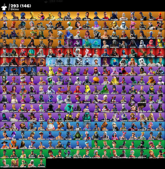 [PC/PSN/XBOX] 293 SKINS + TRAVIS SCOTT + FISHSTICK (WORLD CUP) + ASTRO JACK + OG STW + ROGUE AGENT + FROZEN NOG OPS + TAKE THE L + FRESH + JOHN WICK