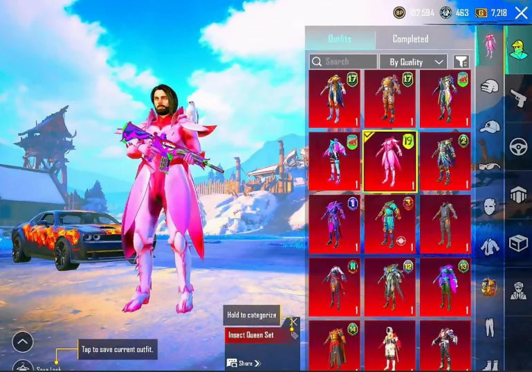 2x Xsuits 84/300 Mythic Fashion 16x Gunlabs 3x Max 5x Kill Msgs M416 x AKM x M762 Combo M416 Fool Max AKM Fossile du désert Lv4 M762 8-Bit Unicorn Lv4 Rare Mythics
