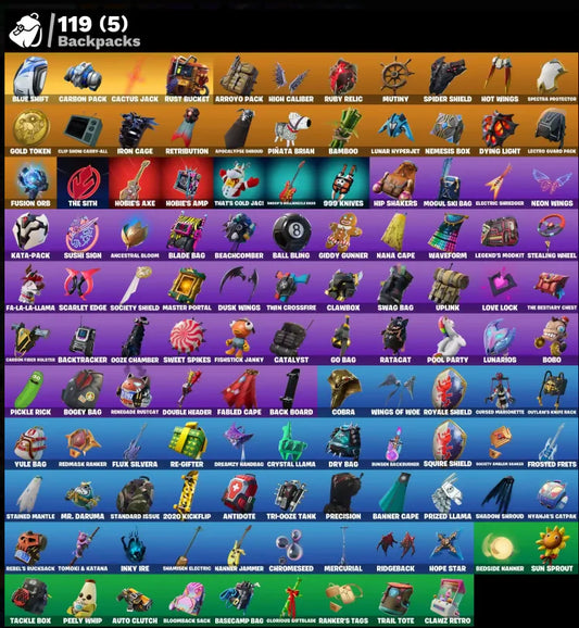[PC/PSN/XBOX] 83 SKINS + IKONIK + TRAVIS SCOTT + GLOW + ROYALE KNIGHT + BLUE SQUIRE + ROGUE AGENT + CALAMITY